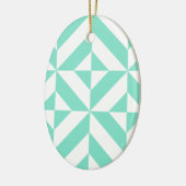 Green Geometric Deko Cube Muster Keramikornament (Links)