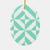 Green Geometric Deko Cube Muster Keramikornament (Vorne)