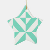 Green Geometric Deko Cube Muster Keramikornament (Rechts)