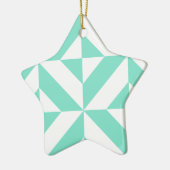 Green Geometric Deko Cube Muster Keramikornament (Links)
