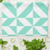 Green Geometric Deko Cube Muster Küchentuch (Gefaltet)