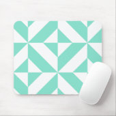 Green Geometric Deko Cube Muster Mousepad (Mit Mouse)