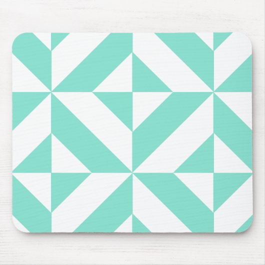 Green Geometric Deko Cube Muster Mousepad (Vorne)