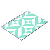 Green Geometric Deko Cube Muster Notizblock (Linke Seite)
