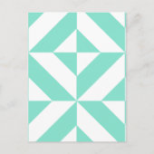 Green Geometric Deko Cube Muster Postkarte (Vorderseite)