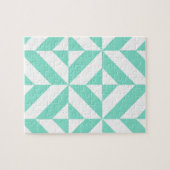 Green Geometric Deko Cube Muster Puzzle (Horizontal)