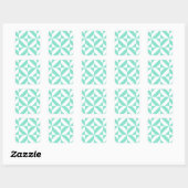 Green Geometric Deko Cube Muster Quadratischer Aufkleber (Blatt)