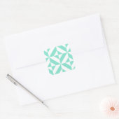 Green Geometric Deko Cube Muster Quadratischer Aufkleber (Umschlag)