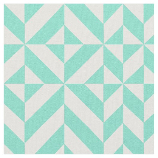 Green Geometric Deko Cube Muster Stoff (Nahaufnahme)