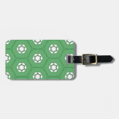 Green geometric design luggage tag gepäckanhänger (Vorderseite horizontal)