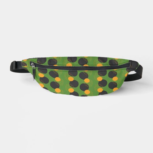 Green Geometric Fanny Pack Bauchtasche (Vorderseite)