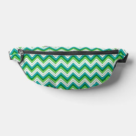 Green Geometric Fanny Pack Bauchtasche