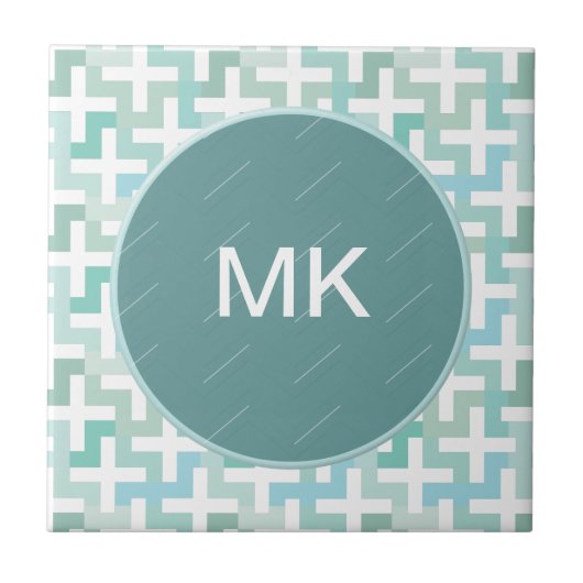 Green Geometric Fliese (Vorderseite)