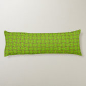 Green Geometric Floral Pattern Body Pillow Seitenschläferkissen (Rückseite)