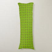 Green Geometric Floral Pattern Body Pillow Seitenschläferkissen (Vorderseite Vertikal)