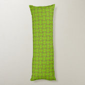 Green Geometric Floral Pattern Body Pillow Seitenschläferkissen (Rückseite (Vertikal))