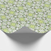 Green Geometric Geschenkpapier (Ecke)