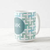 Green Geometric Kaffeetasse (VorderseiteRechts)