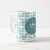 Green Geometric Kaffeetasse (Vorderseite Links)