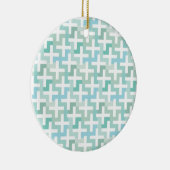 Green Geometric Keramik Ornament (Rechts)