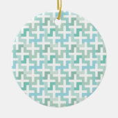 Green Geometric Keramik Ornament (Vorne)