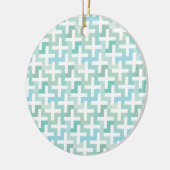 Green Geometric Keramik Ornament (Links)