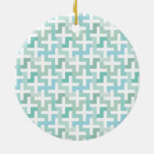 Green Geometric Keramik Ornament (Hinten)