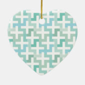 Green Geometric Keramik Ornament (Hinten)