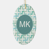 Green Geometric Keramik Ornament (Rechts)