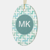 Green Geometric Keramik Ornament (Links)