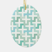 Green Geometric Keramik Ornament (Hinten)