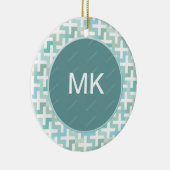 Green Geometric Keramik Ornament (Rechts)