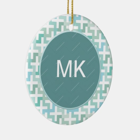 Green Geometric Keramik Ornament (Rechts)