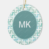 Green Geometric Keramik Ornament (Links)