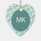 Green Geometric Keramikornament (Rechts)