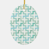 Green Geometric Keramikornament (Vorne)