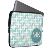 Green Geometric Laptopschutzhülle (Vorne Rechts)