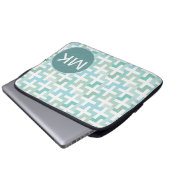 Green Geometric Laptopschutzhülle (Vorne Knopf)