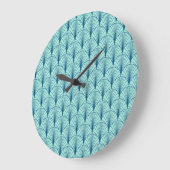 Green Geometric: Lüftermuster. Große Wanduhr (Winkel)