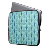 Green Geometric: Lüftermuster. Laptopschutzhülle (Vorderseite Links)