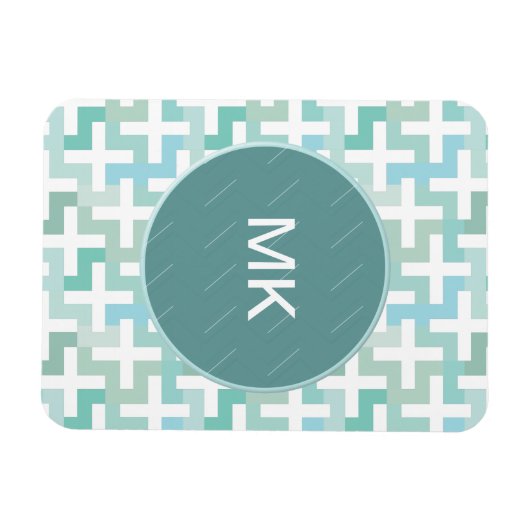 Green Geometric Magnet (Horizontal)