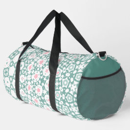 Green Geometric Pattern Fitness Gym Bag Duffle Bag
