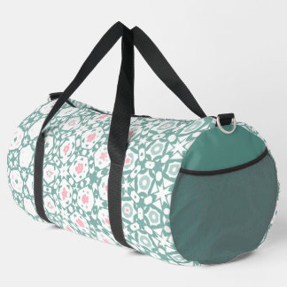 Green Geometric Pattern Fitness Gym Bag Duffle Bag