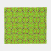 Green Geometric Pattern Fleece Blanket  (Vorderseite (Horizontal))