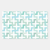 Green Geometric Rechteckiger Aufkleber (Vorderseite)