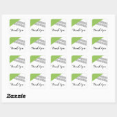 Green Geometric Strip Danke Stickers (Blatt)