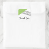 Green Geometric Strip Danke Stickers (Tasche)