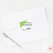 Green Geometric Strip Danke Stickers (Umschlag)