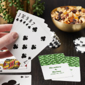 Green Geometric Triangle Playing Cards Spielkarten (In Situ)