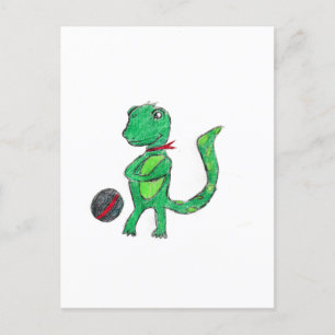 Green Gepunktet Lizzard Postkarte
